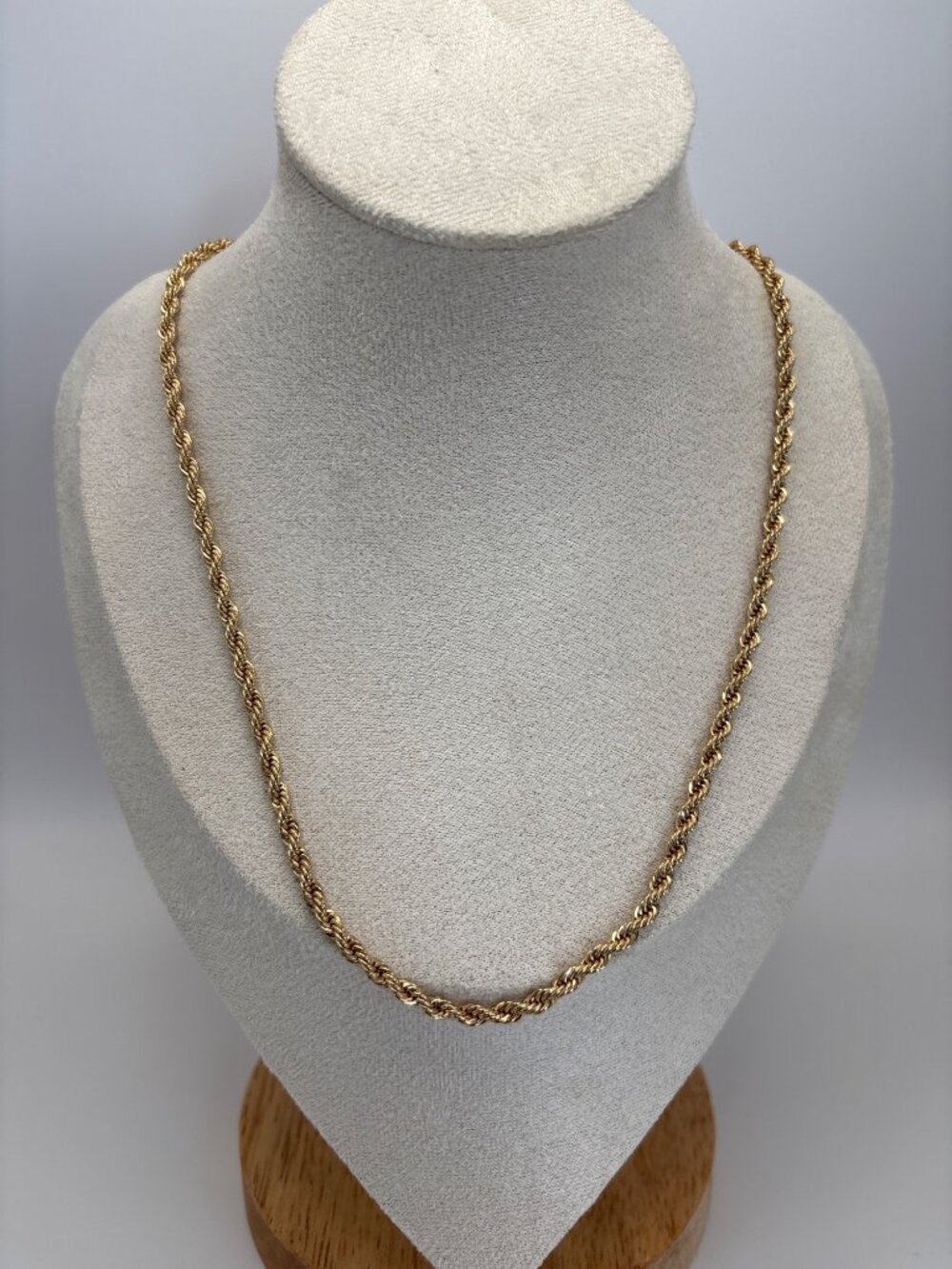 Gold Tone Rope 18" Necklace - Picture 2 of 5
